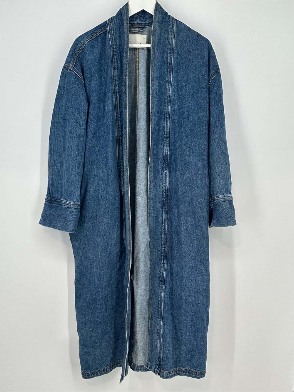 Wilfred Dark Blue Long Denim Jacket
